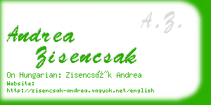 andrea zisencsak business card